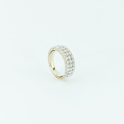 Bague en Or Blanc 18 Carats et Diamants Modernes